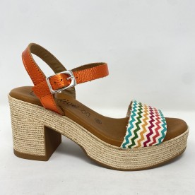 shoesy sandalo fascia multicolor tacco 8